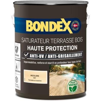 Saturateur incolore BONDEX 441368 - Mat - 5 L : Protection discrète