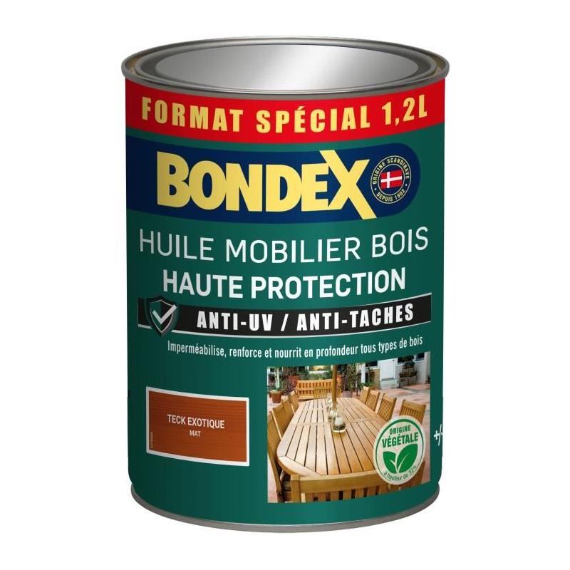 Huile mobilier teck Bondex 441377 - Mat - 1,2 L