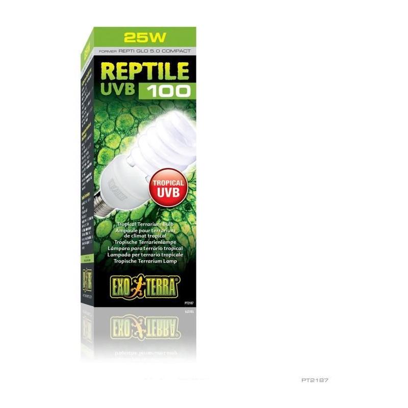 Ampoule UVB 26W Exo Terra pour terrarium tropical - Reptile UVB 100