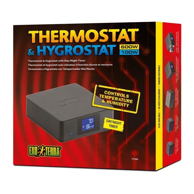 Thermostat et hygrostat pour terrarium - EXO TERRA - 600W