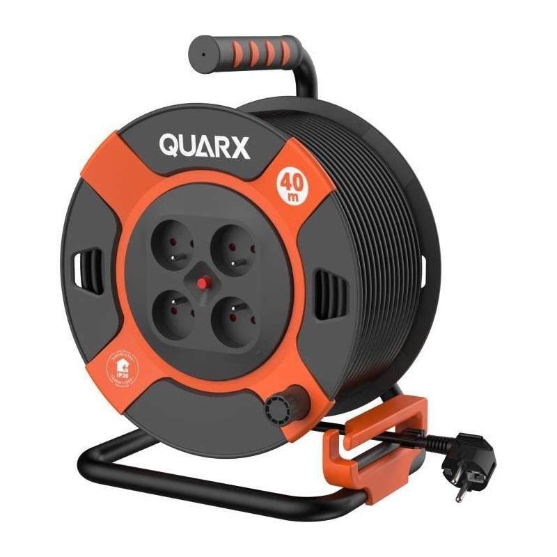 Enrouleur QUARX 40m pour Bricolage - Tambour métallique