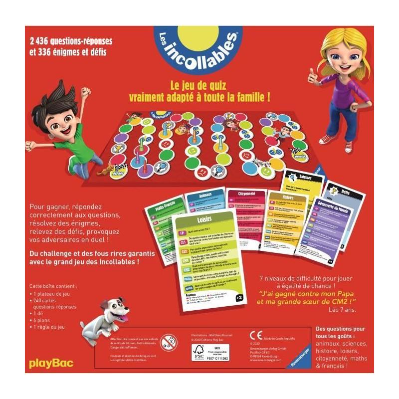 Jeu de Quiz Les Incollables : Le grand jeu familial pour petits et grands