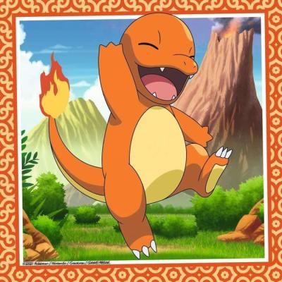 Puzzle Pokémon 3x49 pièces - Salamèche, Bulbizarre et Carapuce - À partir de 5 ans