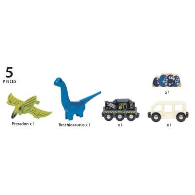 Amusez-vous avec le Brio Train à Piles Dinosaure!