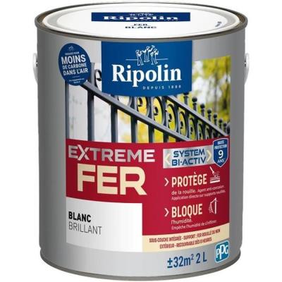 Peinture blanche brillante Ripolin 2L - Effets décoratifs