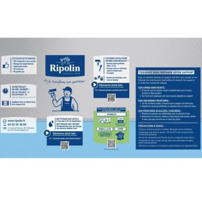 Peinture plafonds cuisine & salle de bain - Blanc mat - RIPOLIN - 1L
