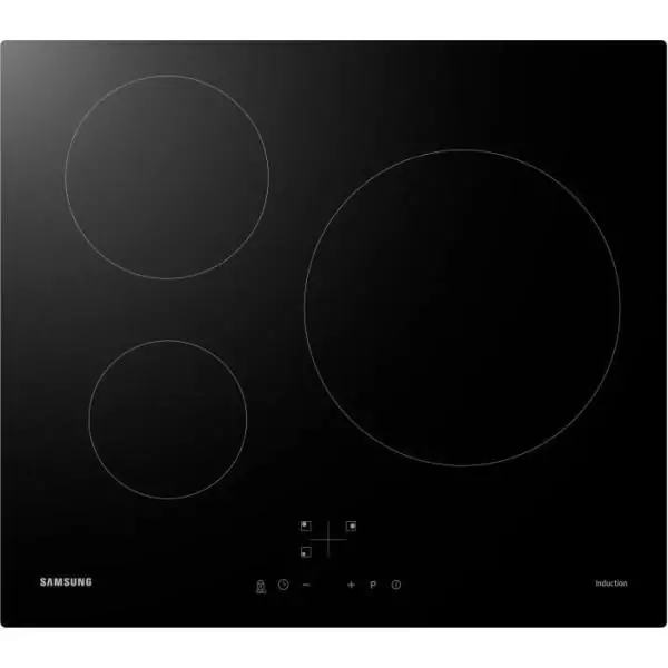 Plaque de cuisson induction - SAMSUNG - 3 zones - L59 x P57 cm - NZ63M3NM1BB/UR - 7200 W - Revetement verre - Noir