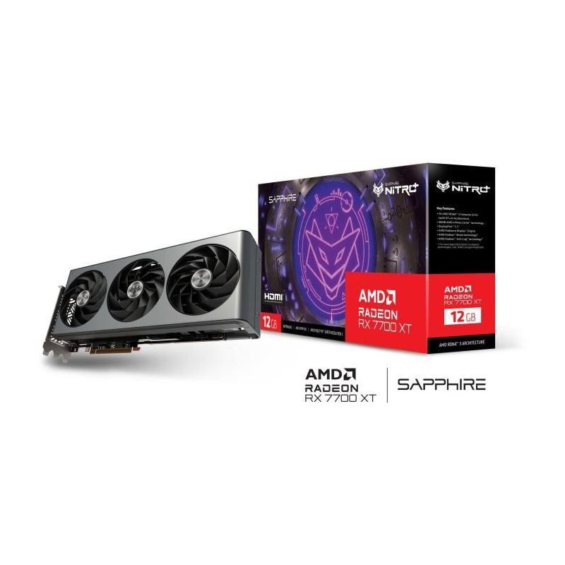 Carte Graphique SAPPHIRE NITRO+ RX 7700 XT Gaming OC 12GB - GDDR6