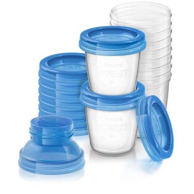 Pots de conservation Philips Avent 180ml - Lait maternel