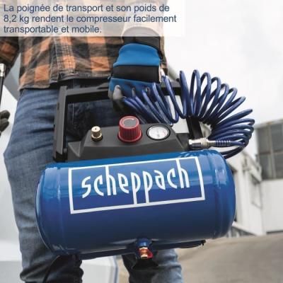 Compresseur 6L puissant - HC06 - Scheppach