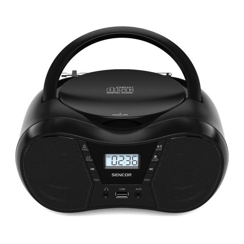 Boombox polyvalent avec lecteur CD, Bluetooth, MP3, USB, AUX et radio FM