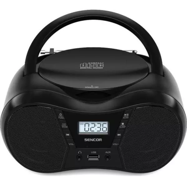 Boombox avec CD, BT, MP3, USB, AUX et radio FM - Sencor - SPT 2300 BK