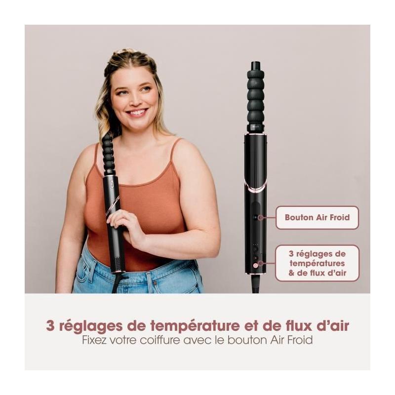 Séchoir & styliseur 2 en 1 - SHARK FLEXSTYLE - 3 accessoires - Noir et rose gold