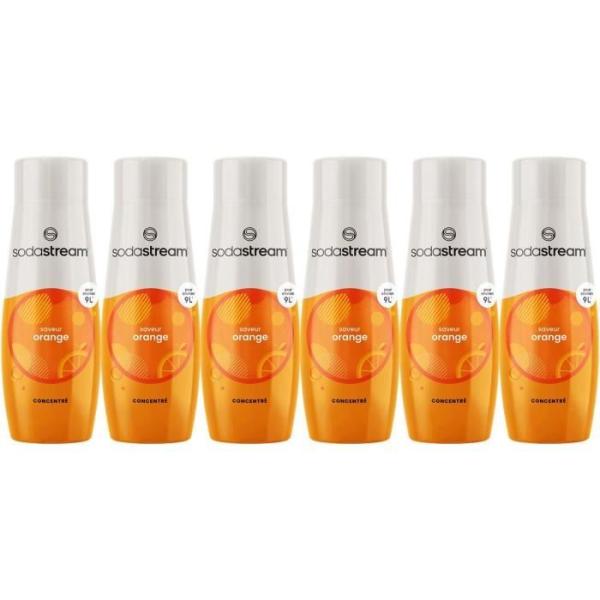 Concentrés SODASTREAM - Lot de 6 concentrés Orange - Jusqu'a 54L de boissons - 440 ml