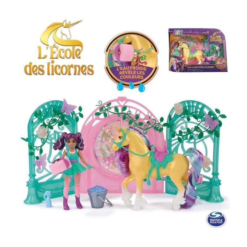 Découvrez le Playset Mini Poupée Ava et Leaf Color Reveal Unicorn Academy!