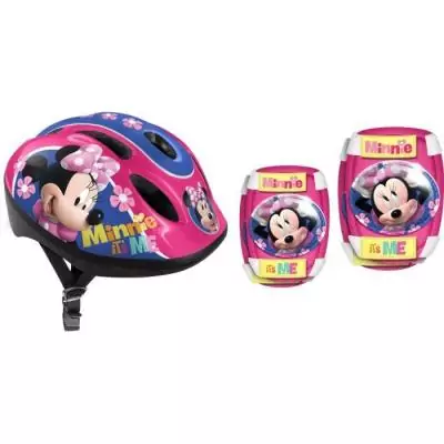 Ensemble PROTECT DISNEY MINNIE - Casque + Genouillères + Coudières