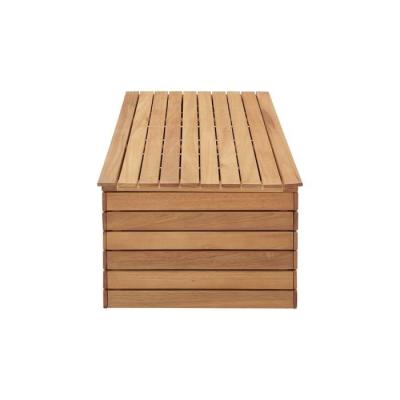 Coffre de jardin en bois exotique FSC - 190L - Avec roulettes