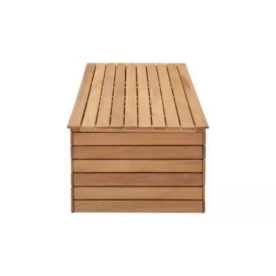 Coffre de jardin en bois exotique FSC - 190L - Avec roulettes
