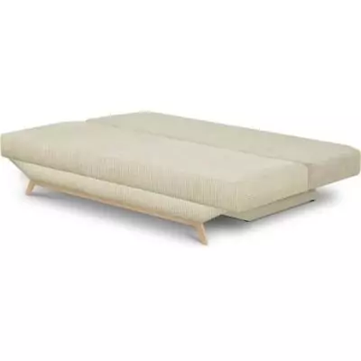 Banquette convertible 3 places beige velours côtelé - TEIJO