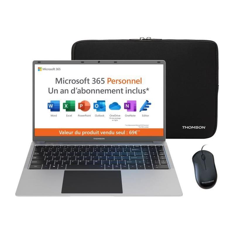 PC Portable Thomson Neo15 Blanc - 15,6" HD - Windows 11S + Office 1 an