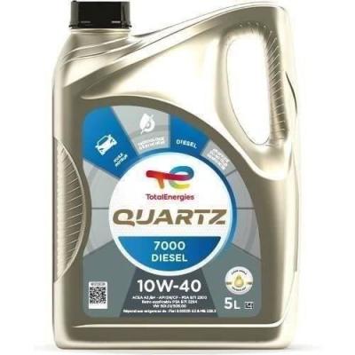 TOTALENERGIES Quartz 7000 Diesel 10W40 - Huile moteur performante - 5L