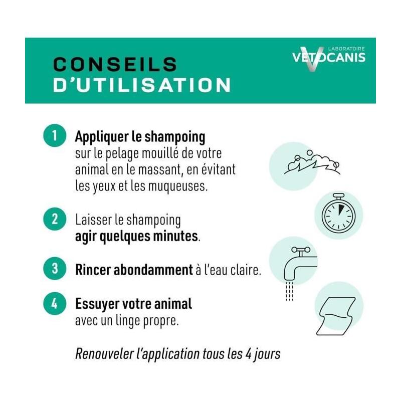 Shampoing anti-puces - VETOCANIS - Protection anti-parasites