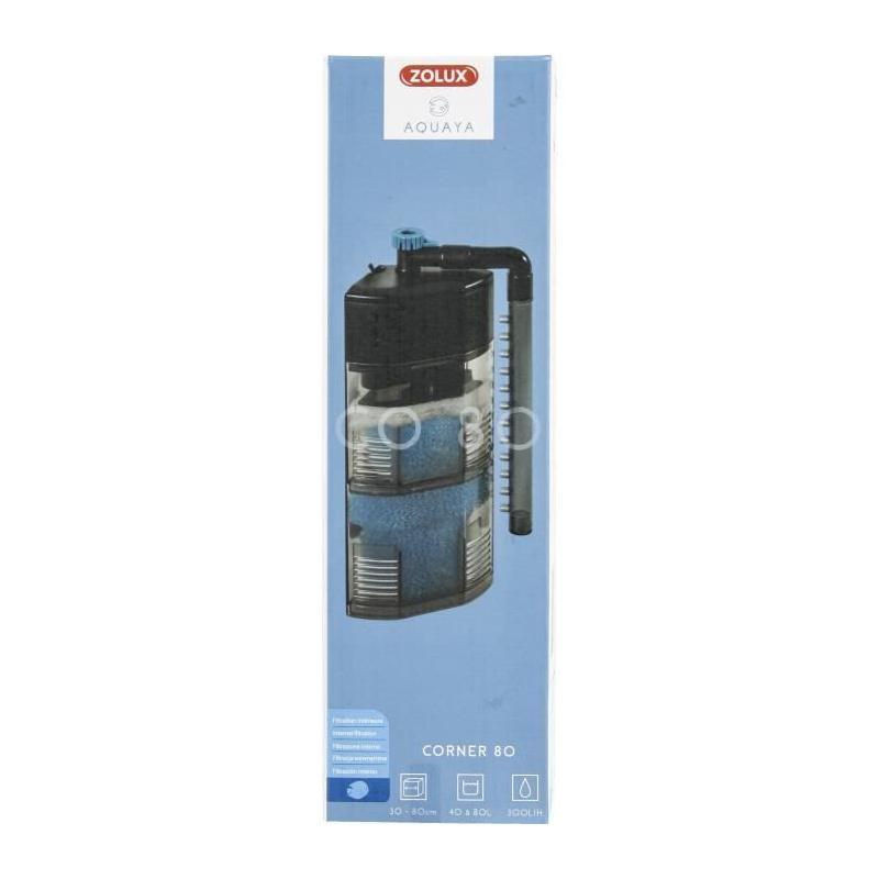 Filtre d'angle Zolux pour aquarium 40-80L - Débit 300 L/h