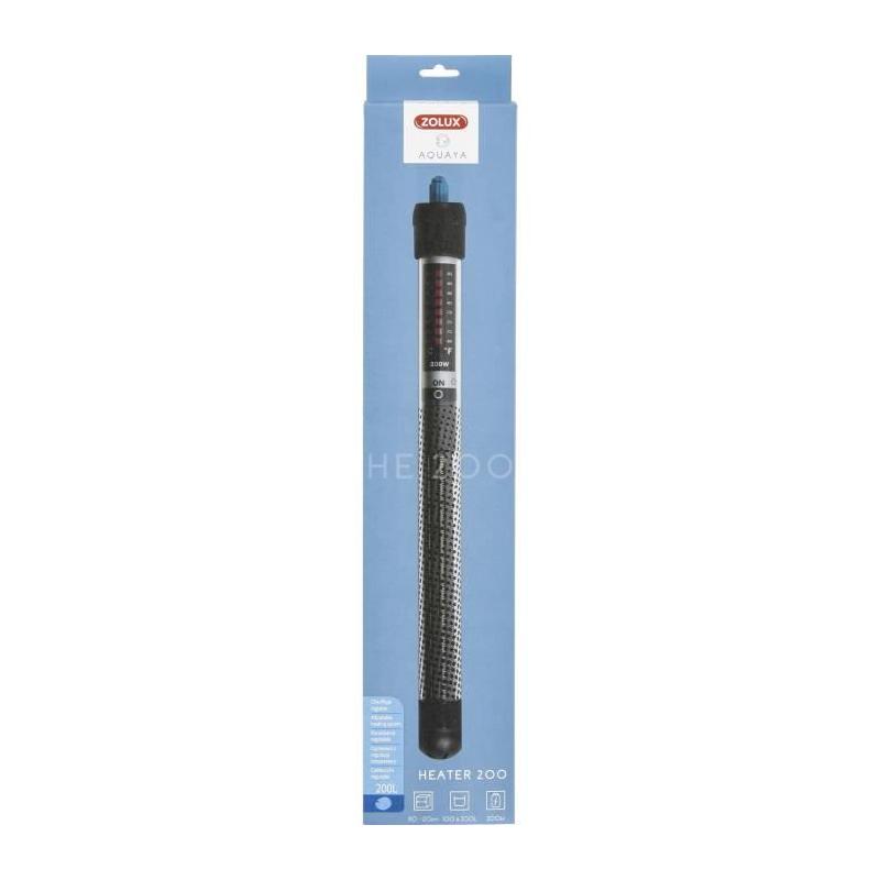 Chauffage d'aquarium Zolux Heater 200 - 200 W - Idéal pour poissons exotiques