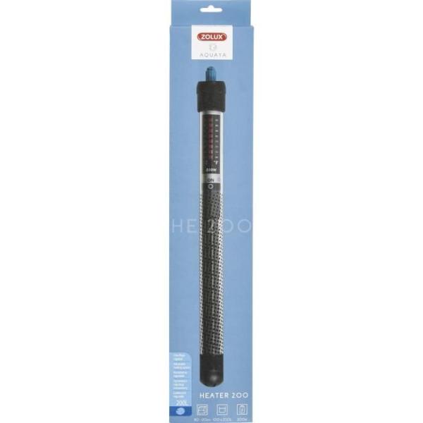 Chauffage pour aquarium - Zolux - 200W - Température réglable jusqu'a 34°C - Noir - Poisson d'eau de mer