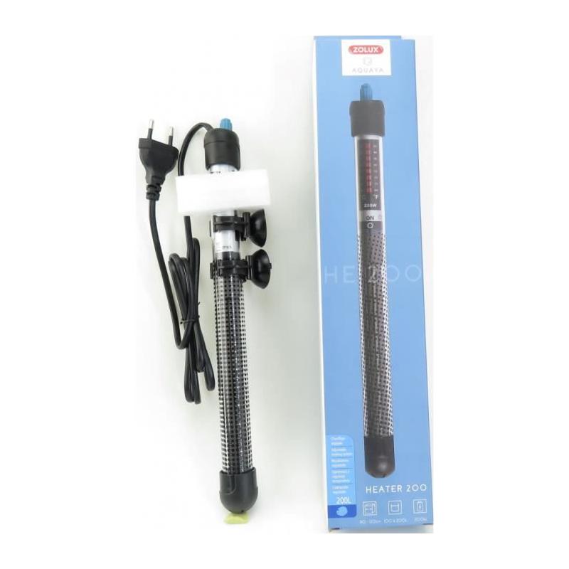Chauffage d'aquarium Zolux Heater 200 - 200 W - Idéal pour poissons exotiques