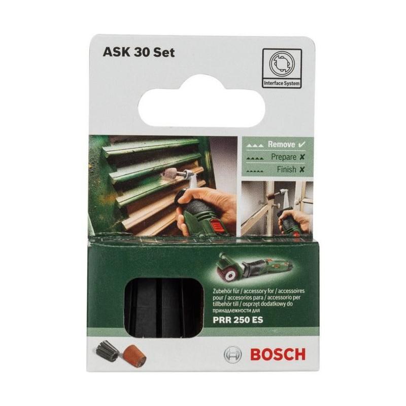 Ensemble porte-manchon et manchon abrasif Bosch - pour un ponçage efficace (Grain 80, 30mm)