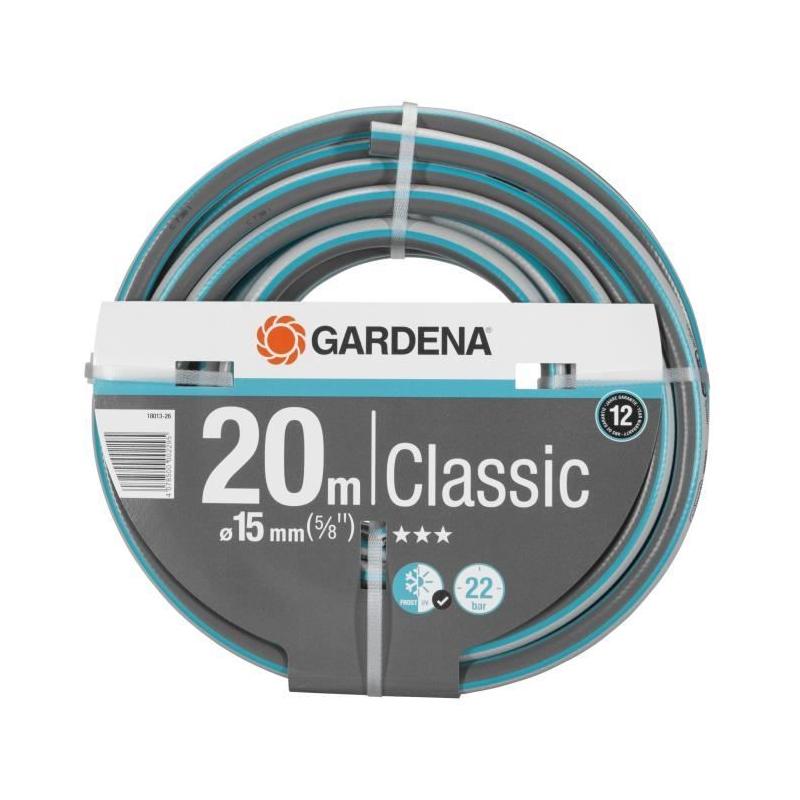 Tuyau d'arrosage GARDENA Classic 20m - Résistance 22 bar - Garantie 12 ans