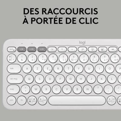 Clavier sans fil Logitech Pebble Keys 2 K380s - Blanc