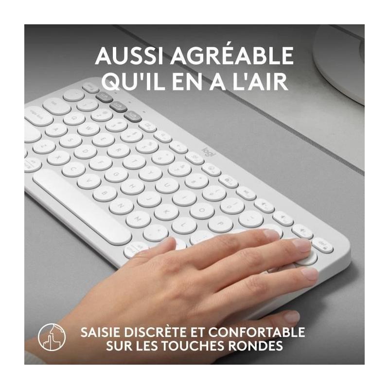 Clavier sans fil Logitech Pebble Keys 2 K380s - Blanc
