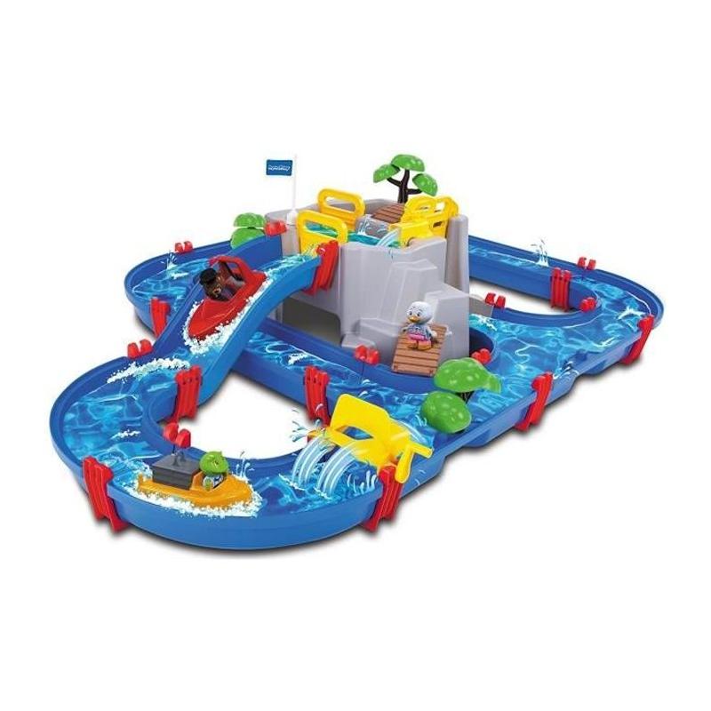 Parcours d'eau Smoby AquaPlay - Mountain Lake - 2 bâteaux + 3 figurines - Pour enfants de 3 ans et plus