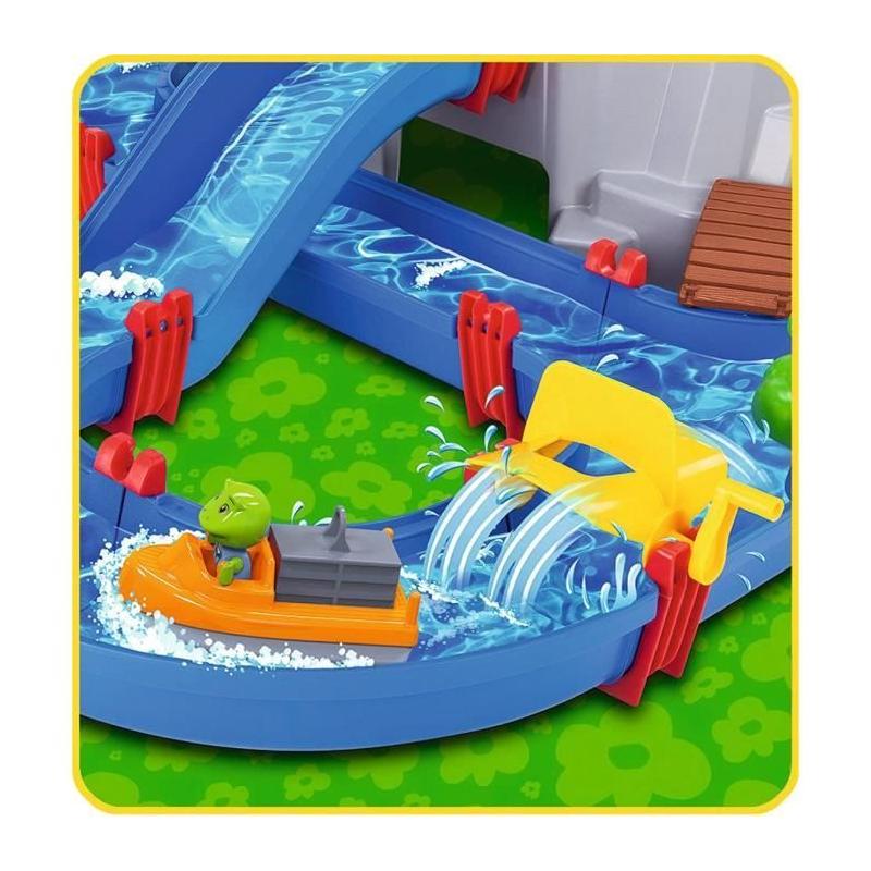 Parcours d'eau Smoby AquaPlay - Mountain Lake - 2 bâteaux + 3 figurines - Pour enfants de 3 ans et plus