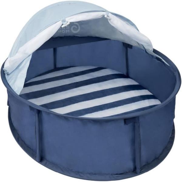 BABYMOOV Babyni mariniere 2 en 1, aire de jeux et lit d'appoint , anti-UV FPS 50+, moustiquaire et auvent inclus, systeme pop-up