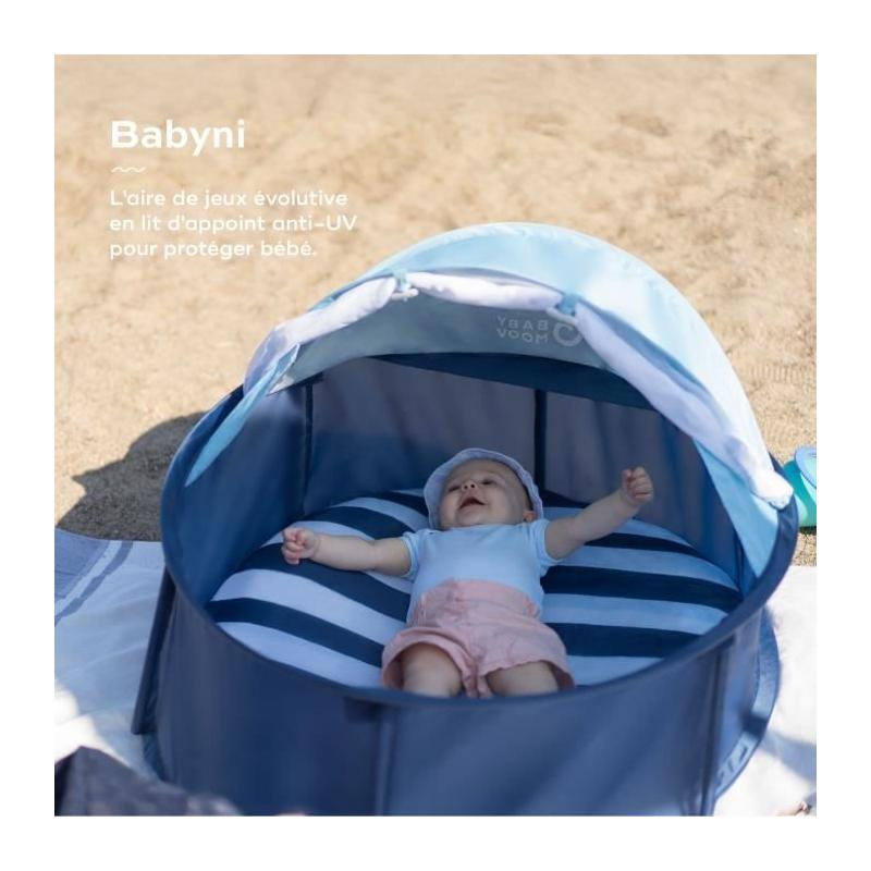 Parc Bébé 2 en 1 Babyni Marinière: Anti-UV FPS 50+ & Moustiquaire