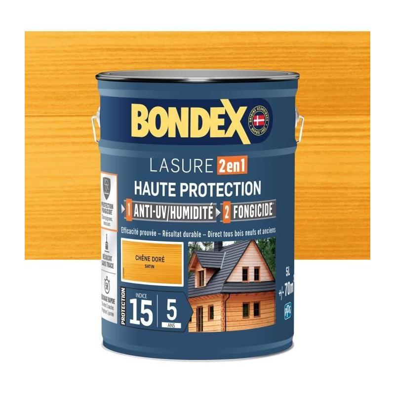 Peinture lasure 2 en 1 Bondex - Chêne doré satin - 5L