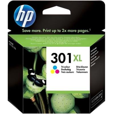 Cartouche d'encre HP 301XL trois couleurs authentique pour HP Envy 4505 et HP DeskJet