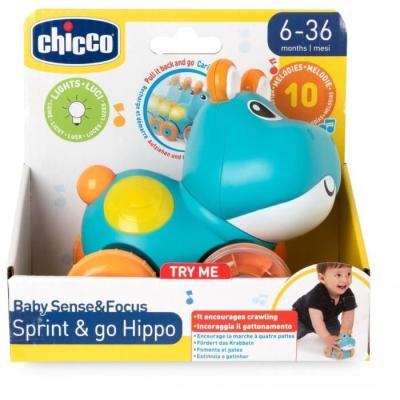 Doudou Chicco Hippo Sprint&go - Bleu et orange