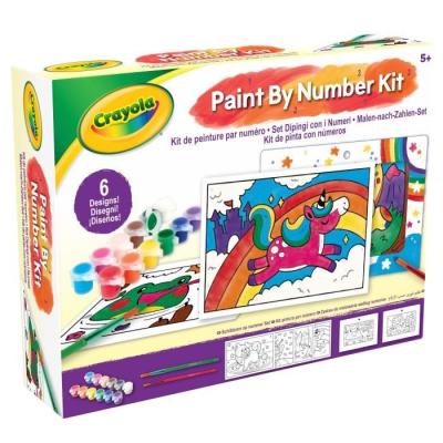 Kit de peinture par numéro CRAYOLA – 6 gabarits – 5 ans