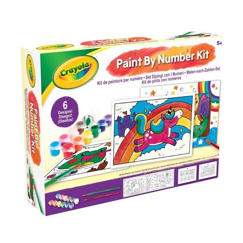 Kit de peinture par numéro CRAYOLA – 6 gabarits – 5 ans