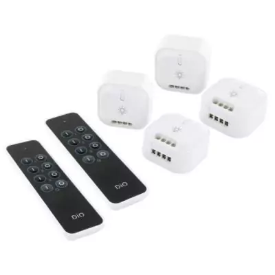 Kit éclairage 4 modules + 2 télécommandes DiO - 54859