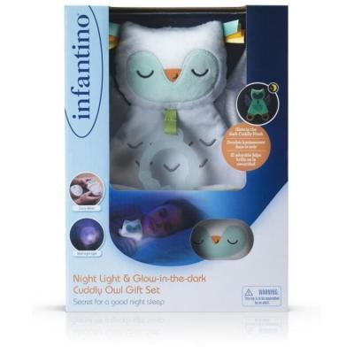 Coffret cadeau veilleuse et chouette lumineuse