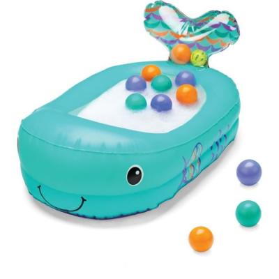 Baignoire baleine gonflable avec jeux et thermomètre - Bleu - INFANTINO