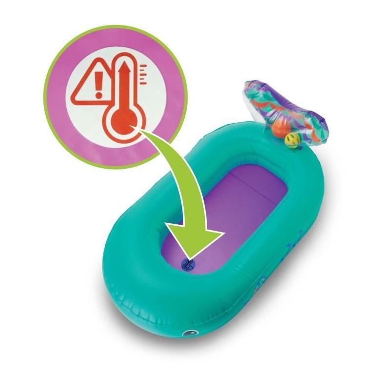 Baignoire baleine gonflable avec jeux et thermomètre - Bleu - INFANTINO