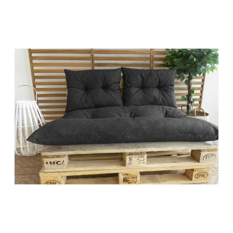 Ensemble palette classique - Matelas ardoise + 2 coussins - JARDIN PRIVE