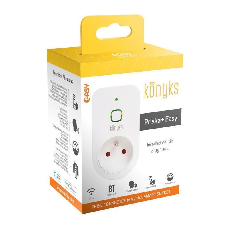 Prise connectée WiFi +BT, 16A, 3680W - Konyks Priska+ Easy