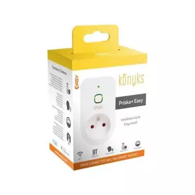 Prise connectée WiFi +BT, 16A, 3680W - Konyks Priska+ Easy